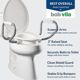 Bemis Assurance 3" Raised Toilet Seat with Handles, Clean Shield Guard, Secur...