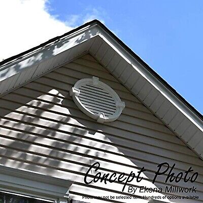 Ekena Millwork 22"W x 22"H x 1 1/4P, Round Gable Vent Louver, Non-Functional