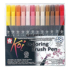 SAKURA KOI COLORING BRUSH ARTISTIC BRUSH BRUSH BRUSH MARKER - 48 COLOR SET - ...