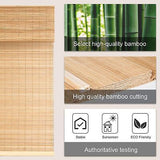 LazBlinds Cordless Bamboo Roman Shades, Light Filtering Window Treatment, Rol...