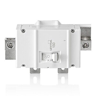 Leviton LM150-T 150A 2-Pole Main Circuit Breaker, Thermal Magnetic, White