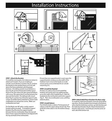 US Window And Floor 2" Faux Wood 22.5" W x 60" H, Inside Mount Cordless Blind...