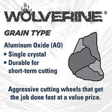 Weiler 56383 7 Inch Cutting Wheel, Wolverine AO Steel/Metal Fast Cutting, 3/3...