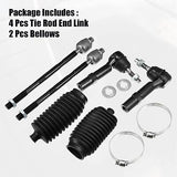 ACROPIX Front Outer Inner Tie Rod End Link with Bellows Fit for Chevrolet Tra...