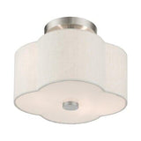 Livex Lighting 2 Light Brushed Nickel Semi Flush 11 x 11 x 8.5