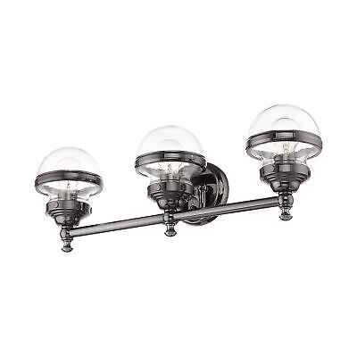 Livex Lighting 3 Light Polished Black Chrome Bath Vanity,17413-46 24"W x 8.25"H