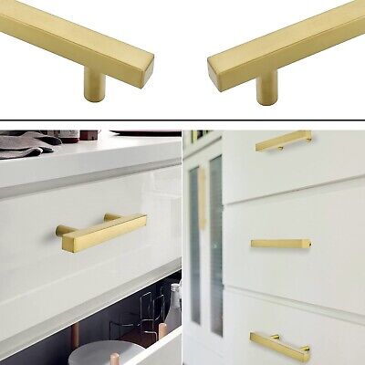 goldenwarm Brushed Brass Cabinet Pulls Kitchen Hardware Gold Drawer Pulls 6.2...