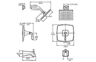 Pfister Bronson Tub and Shower Trim Kit (Valve Sold Separately), Single Handl...