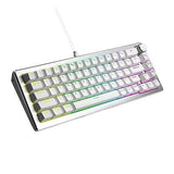 Cooler Master CK720 Hot-Swappable 65% Silver/White Mechanical Gaming Keyboard...