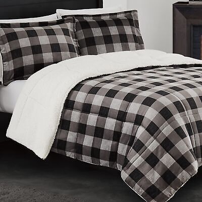 LONDON FOG Herringbone Plaid Collection, 2 Piece Comforter Set - Twin/Twin XL...