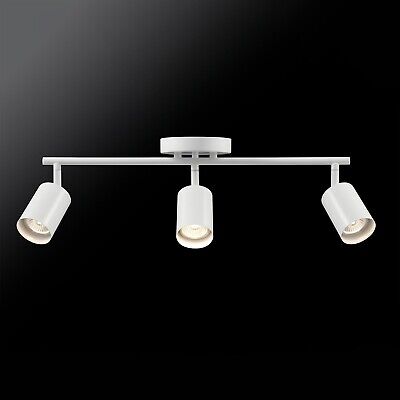 Globe Electric 64000092 21" 3-Light Track Lighting, Matte White, Pivoting Sha...