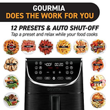 Gourmia Air Fryer Oven Digital Display 7 7 Quart Black Stainless Steel,