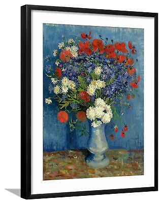 ART.COM Wall Giclee Print Still Life: Vase with Cornflowers and Poppies, 1887...