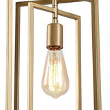 Uolfin Gold Chandelier, Modern Pendant Hanging Light Fixtures Adjustable Geom...