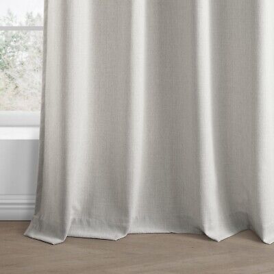 HPD Half Price Drapes Basic Faux Linen Curtains Grommet - 120 Inch long Pair ...