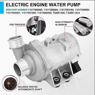 Electric Engine Water Pump Compatible with BMW Z4 X3 X5 325i 325xi 328i 328xi...