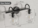 Bathroom Vanity Light Fixtures, Modern 2 Lights Vanity Lighting Fixture Matte...