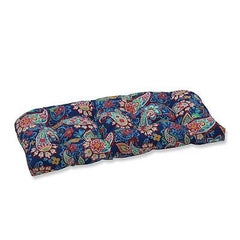 Pillow Perfect Paisley Indoor/Outdoor Sofa Setee Swing Cushion, Tufted, Weath...