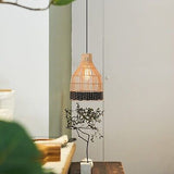 Arturesthome 1 Light Rattan Pendant Light for Kitchen Island, Wicker Hanging ...