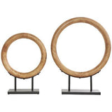 Deco 79 Wood Geometric Decorative Sculpture Circular Ring Home Decor Statues ...