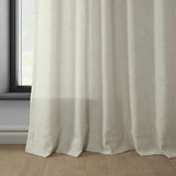 HPD Half Price Drapes Classic Semi Sheer Faux Linen Curtains for Living Room ...