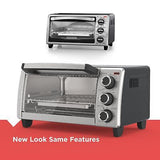 BLACK+DECKER 4-Slice Toaster Oven, TO1313SBD, Even Toast, 4 Cooking Functions...