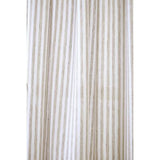 Solino Home Stripe Linen Curtain 96 Inches Long &#8211; Natural and White Light