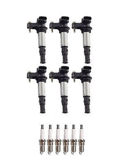 ENA Pack of 6 UF375 Ignition Coil 5263 Iridium Spark Plugs 2.8L 3.6L V6 2004-...