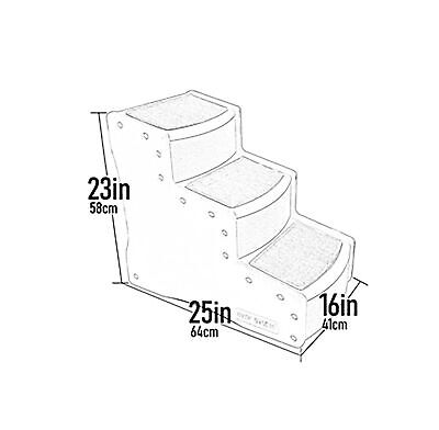 Pet Gear Easy Step III Pet Stairs, 3 Step for Cats/Dogs, Removable Washable C...