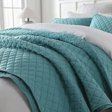 Reversible Bedspread Quilt Bedding Sets Queen Size, 3 Pieces Soft Lightweight...