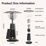 EAST OAK 11,000 BTU Patio Heater Tabletop Outdoor Heater, Mini Portable Propa...