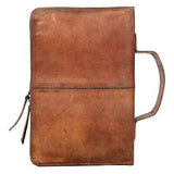 Leather Bible Cover Book Cover Planner Cover with Handle and Back Pocket Size...