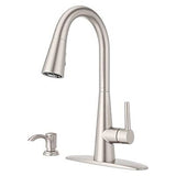 Pfister Barulli Kitchen Faucet with Pull Down Spot Defense Stainless Steel