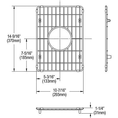 Elkay LKBG1115SS Stainless Steel Bottom Grid