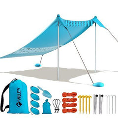 Villey Beach Tent Sun Shelter with UPF50+ Protection, 8&#215;7FT Portable Sun Sh