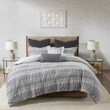 INK+IVY Luxurious Cotton-Bedding Set - Mid Century Trendy Geometric Design, A...