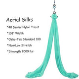 11 Yards Aerial Silks Yoga Swing Set - Aerial Yoga Hammock Kit Anti-Gravity F...