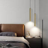 Modern Bronze Pendant Lights, LED Minimalist Pendant Lighting Fixture, Strip ...