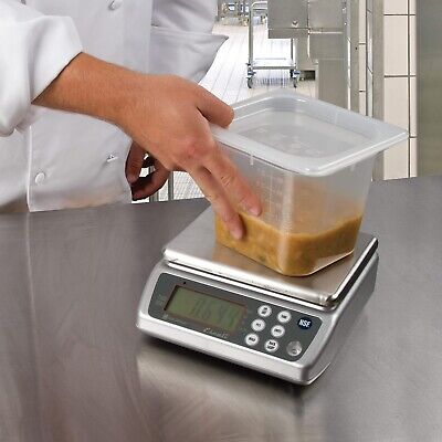 San Jamar SCDG33WD Digital Waterproof Food/Kitchen Scale with Memory Recall, ...