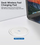 ANNQUAN 4.75" Pop Up Outlet with 65W USB-C,15W Wireless Charger,4 Outlets,3 U...