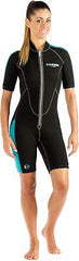 Women's Short Front Zip Wetsuit for Surfing, Snorkeling, Scuba Diving -Lido S...