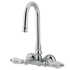 Kingston Brass CC74T1 Vintage Leg Tub Filler, Porcelain Lever Handle, Polishe...