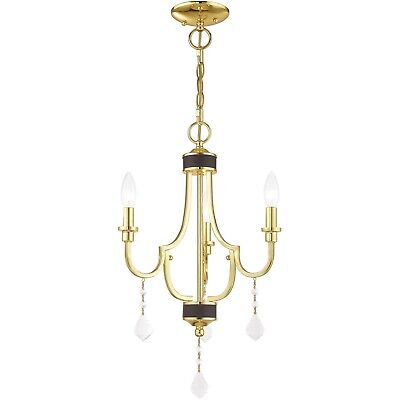 Livex Lighting 41273-02 Glendale - Three Light Mini Chandelier, Polished Bras...