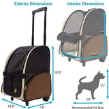 FrontPet Rolling Pet Travel Carrier with Wheels and Backpack Straps, Strong B...