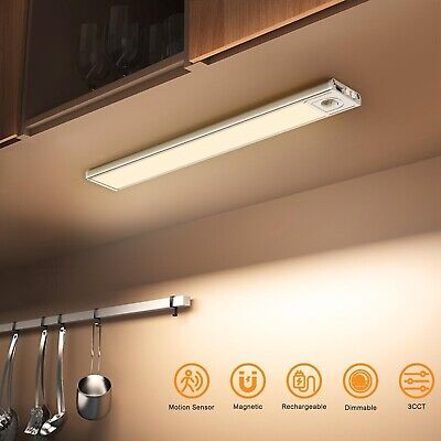 Under Cabinet Lights Rechargeable 12" Inch 50-LED Closet Lights Battery Opera...