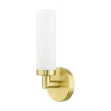 Livex Lighting Aero 1 Light Wall Sconce Satin Brass Finish, 4.25 x 11