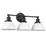 Design House 588301 Savannah Farmhouse 3-Light Indoor Bathroom Vanity Light D...