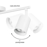 Globe Electric 64000092 21" 3-Light Track Lighting, Matte White, Pivoting Sha...