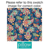 Pillow Perfect Paisley Indoor/Outdoor Sofa Setee Swing Cushion, Tufted, Weath...