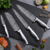 Knife Set, 15 Pieces Kitchen Knife Block Set with Built in Knife Sharpener Bl...